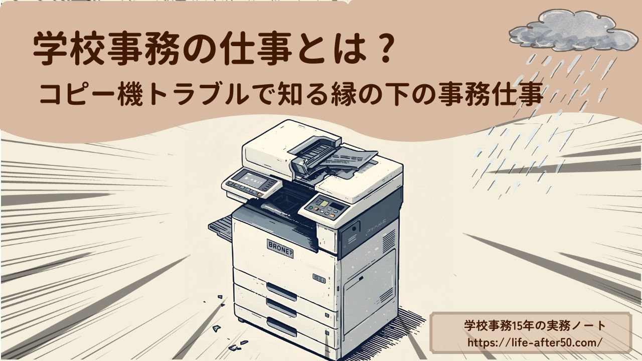 学校事務の仕事とは？コピー機トラブルから知る縁の下の事務仕事の本質