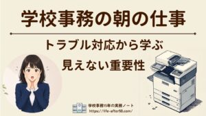 学校事務の朝の仕事|コピー機トラブルで知る「見えない重要性」