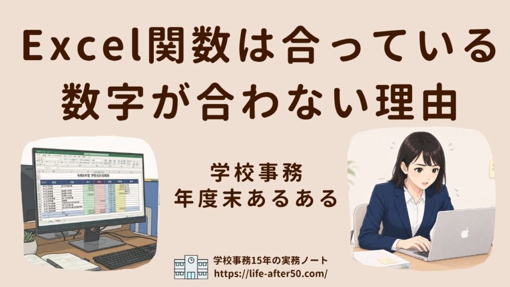学校事務のExcel関数は合ってるのに数字が合わない原因と対処法｜年度末あるある