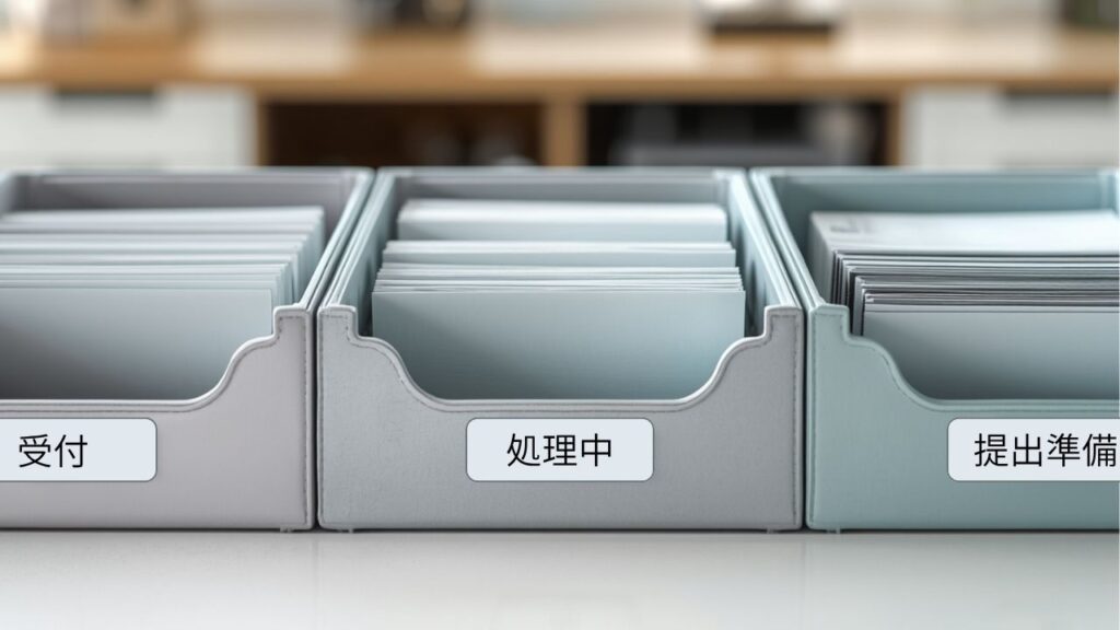 書類の流れを可視化するトレイの活用事例を紹介