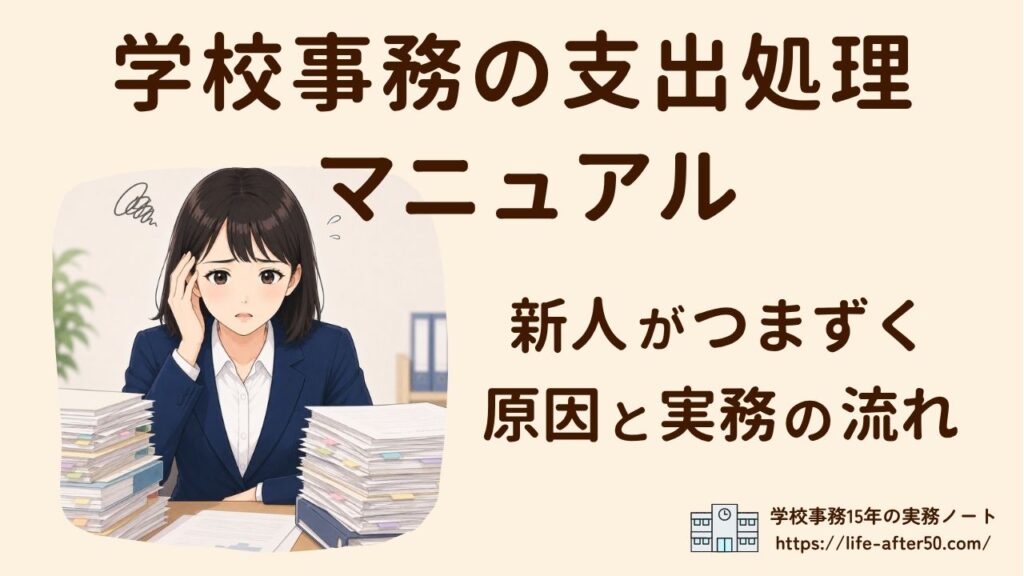 学校事務の支出処理マニュアル｜新人がつまずく原因と実務の流れを現役主任が解説