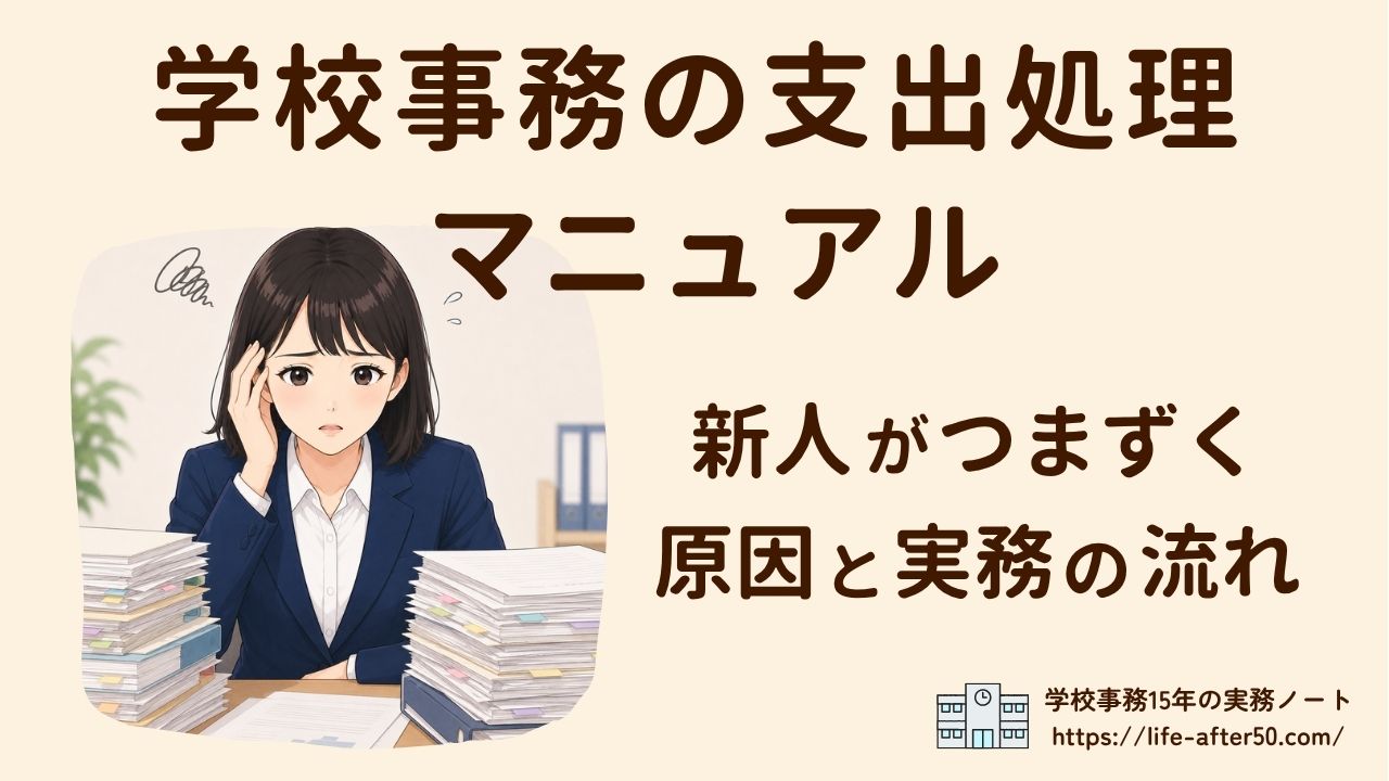 学校事務の支出処理マニュアル｜新人がつまずく原因と実務の流れを現役主任が解説