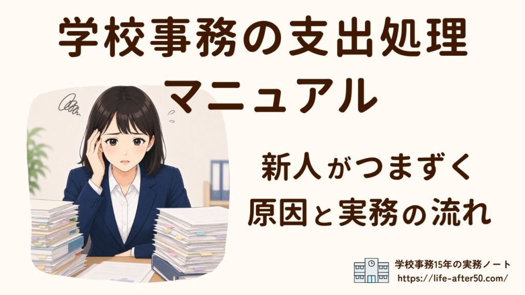 学校事務の支出処理マニュアル｜新人がつまずく原因と実務の流れを現役主任が解説