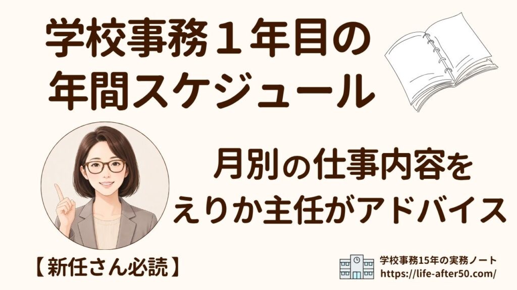 学校事務1年目の年間スケジュール｜月別の仕事内容と主任アドバイスを新任向けに解説
