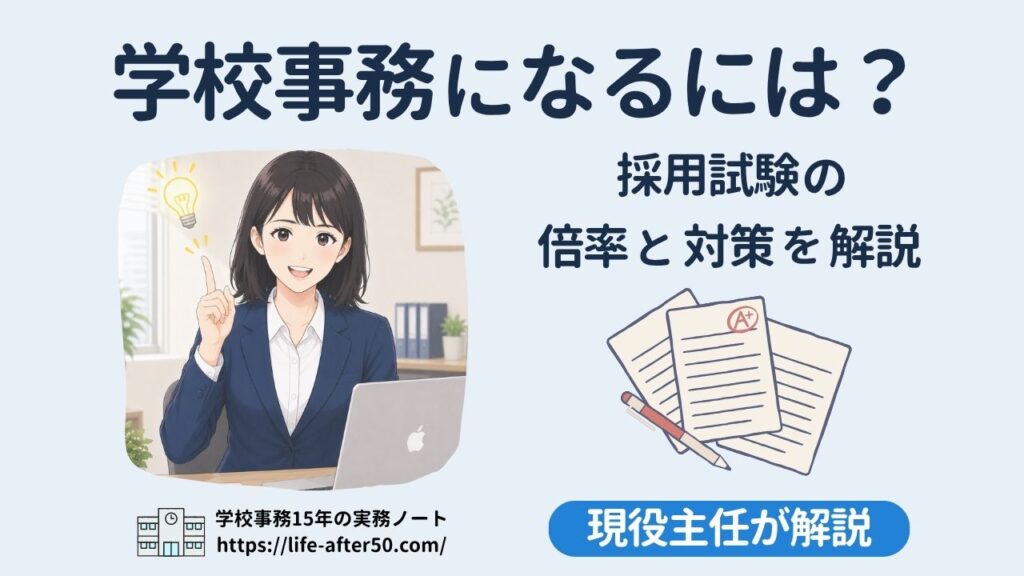 学校事務になるには？採用試験の倍率と対策を現役主任が完全解説