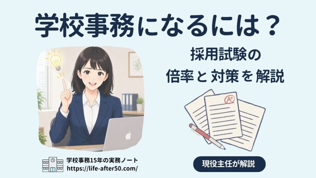 学校事務になるには？採用試験の倍率と対策を現役主任が完全解説
