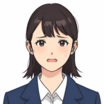 困った表情の新人あかり